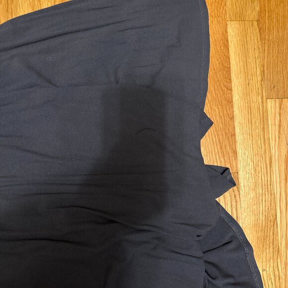 Pea Bee + Jae Grey Ribbed Midi Shell Dress Modal Mock Neck - Picture 6 of 6